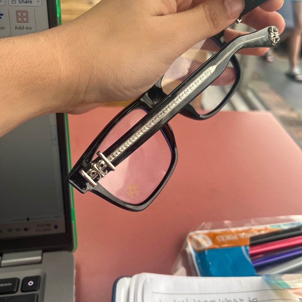 Chrome heart glasses